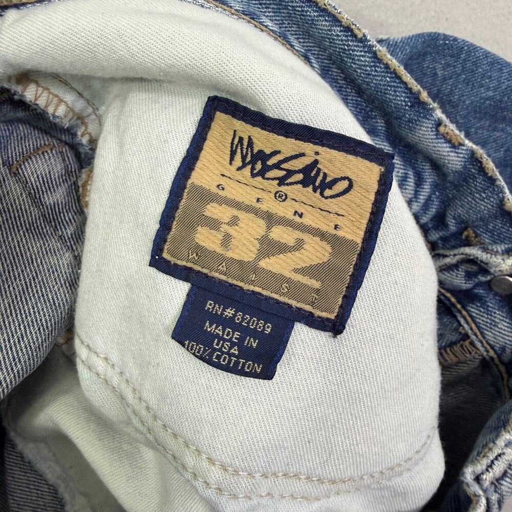 Vintage Mossimo Jean Shorts Men's 32 Blue 10" Inseam Denim Jorts 90s USA Made - Picture 4 of 10